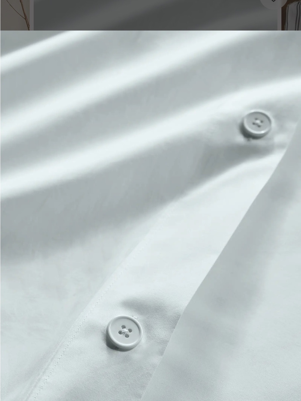 Quince NWOT Organic Cotton Crisp Percale Duvet Cover, King/Cal King in Mist - Picture 4 of 5